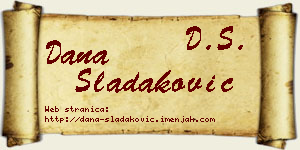 Dana Sladaković vizit kartica